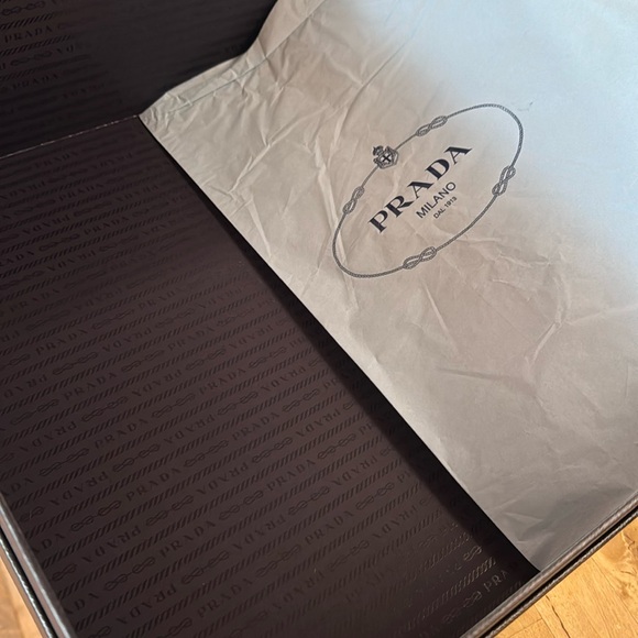 Authentic Prada Tessuto Black Nylon Shoulder Bag with Storage Box Medium 10x10x4 - Picture 17 of 17